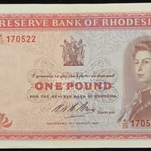 1967 RHODESIA  £1 BANKNOTE