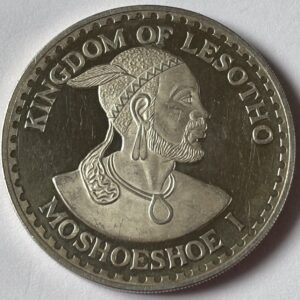1980 LESOTHO 50 MALOTI - 1OZ FINE SILVER PROOF