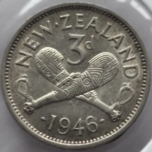 1946 NEW ZEALAND THREEPENCE - GEORGE VI