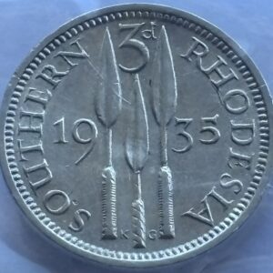 1935 SOUTHERN RHODESIA THREEPENCE - GEORGE V